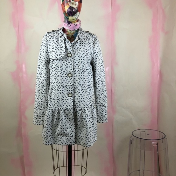 Elevenses Eyelet Trench Jacket Lace Tiered - Picture 2 of 8